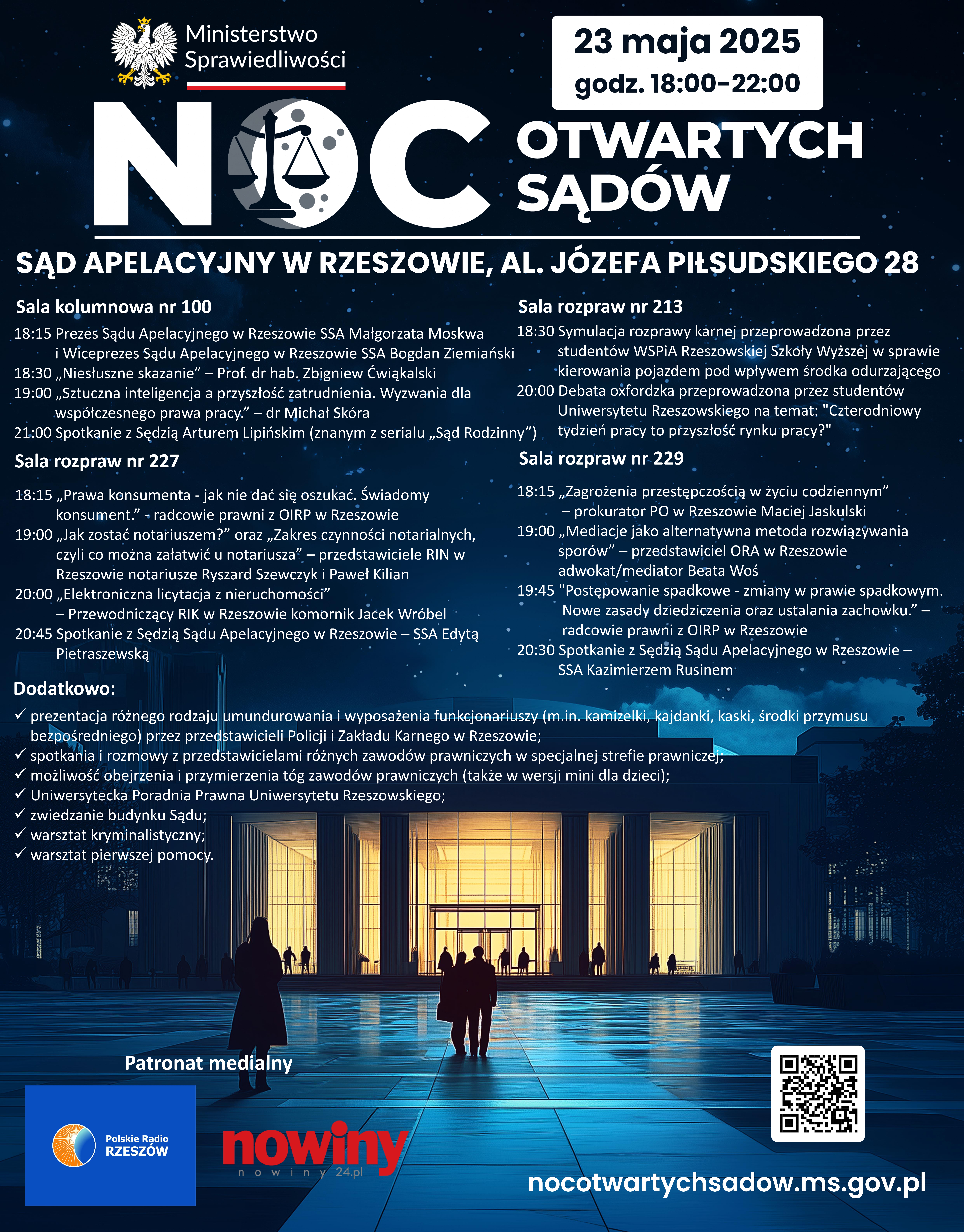 Noc Otwartych Sądów w Rzeszowie z udziałem WSPiA